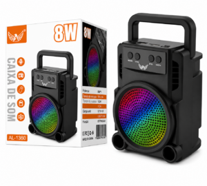 CAIXA DE SOM BLUETOOTH USB/FM/TWS 8W ALTOMEX