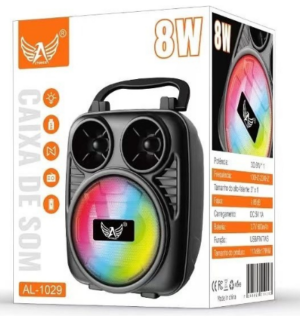 CAIXA DE SOM AMPLIFICADA PÓRTATIL 8W BLUETOOTH / MP3 / FM / USB ALTOMEX