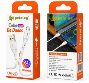 CABO DE DADOS USB/MICRO 1M 6A PEINING