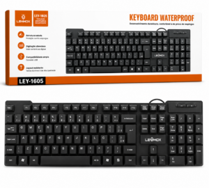 TECLADO COM FIO USB OFFICE ABNT2 RESISTÊNCIA À ÁGUA LEHMOX