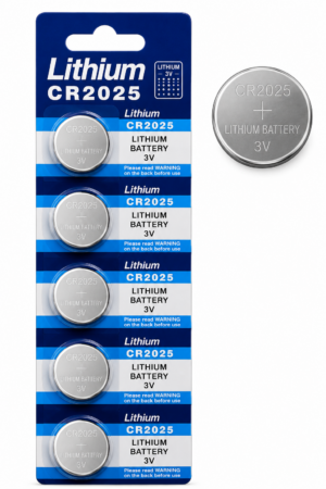 BATERIA DE LITIO CR2025 - 3V 150MAH CARTELA COM 5UN