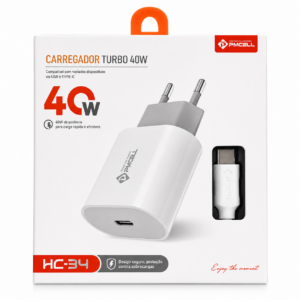 CARREGADOR TURBO 40W  TIPO-C   PMCELL
