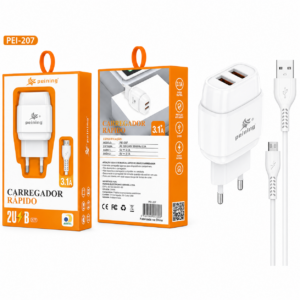 CARREGADOR COMPLETO USB / TIPO-C 3.1A PEINING