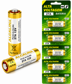 BATERIA ALKALINE 27A - 12V CARTELA COM 5UN TOPLY