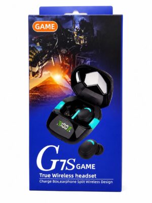 FONE DE OUVIDO SEM FIO BLUETOOTH 5.3 TWS COM TELA LED DIGITAL G7S GAME