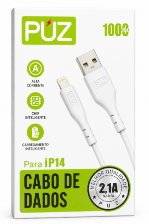 CABO DE DADOS PUZ IPHONE BRANCO